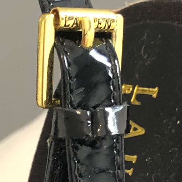 NWOTS RALPH LAUREN PATENT ESPADRILLE PEEP TOE WEDGE (8) - Picture 13 of 15